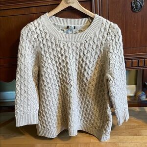 3/4 Sleeve Wool Knit Sweater